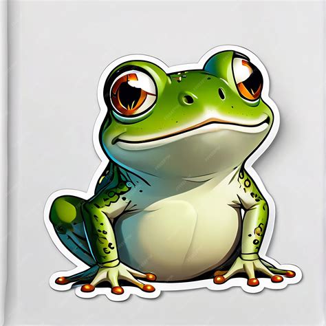 Premium Photo Cute Frog Stickers Cartoon 3d Frogs Cartoon