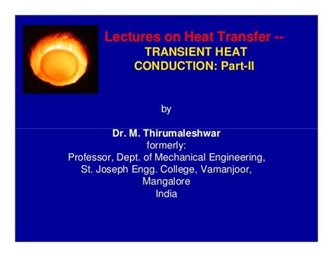 Transient Heat Conduction Part Ii