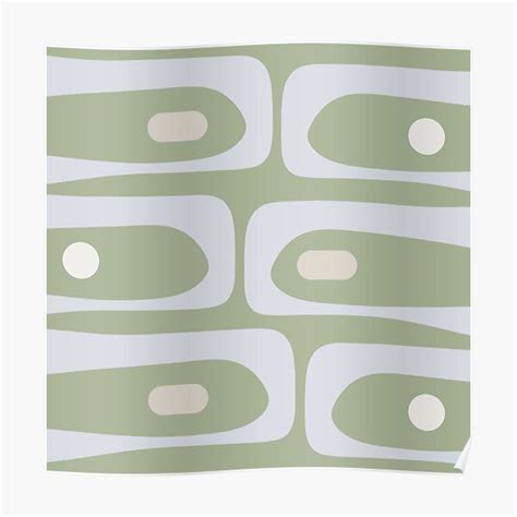 Mid Century Modern Piquet Abstract Minimalist Pattern In Sage Green