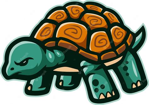 Premium Vector Cartoon Angry Turtle Mascot Design