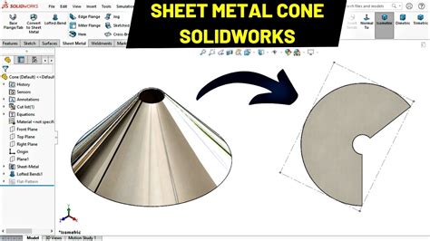 Sheet Metal D Cone In Solidworks Using Lofted Bend Tutorial Youtube