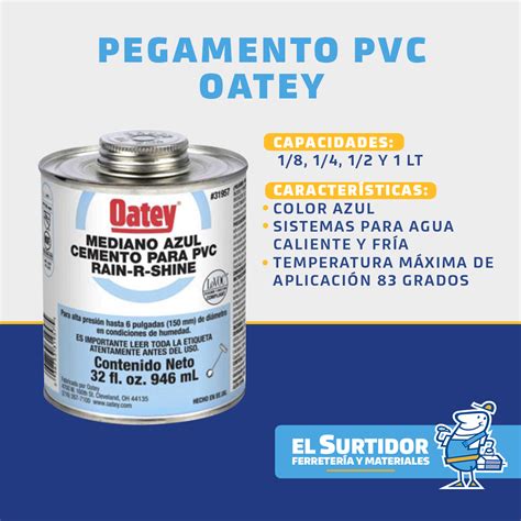 Pegamentos CPVC Oatey Azul El Surtidor Ferretería y Materiales