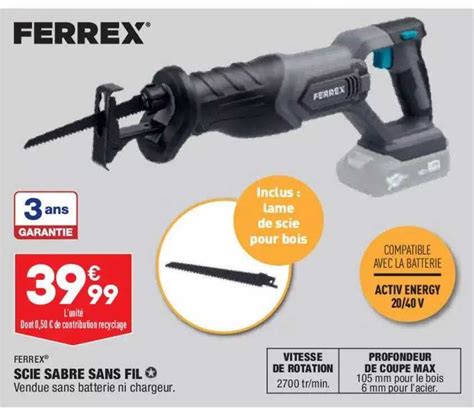 Promo Scie Sabre Sans Fil Ferrex Chez Aldi Icatalogue Fr