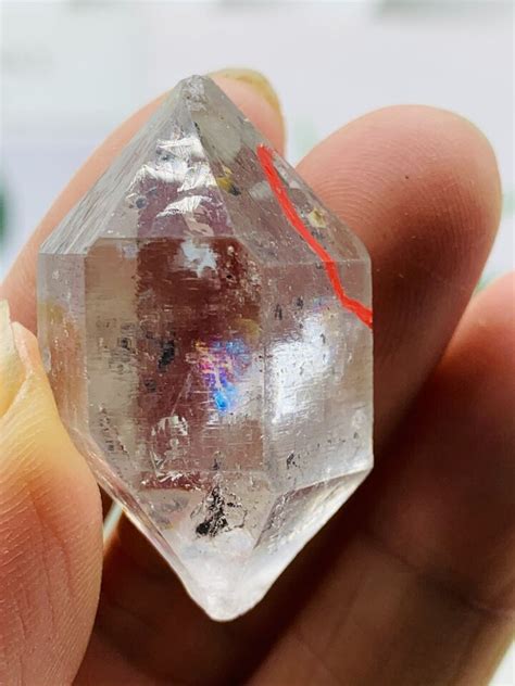 Raw Ore Herkimer Diamond Rainbow Crystals Enhydro Big Moving Water