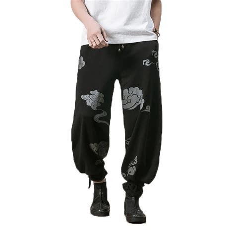 Buy 2019 Men Chinese Style Pants Male Baggy Cotton