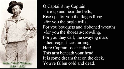 Walt Whitman Poem O Captain My Captain