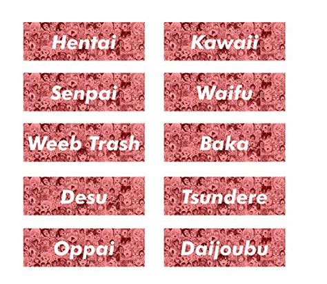 Ahegao Lust Face Waifu Supreme Pc Vinyl Stickers Decal Set Color