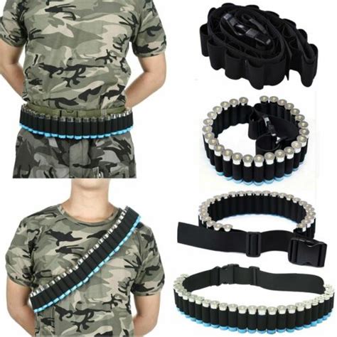 25 Round Tactical Shotgun Shell Holder 12 20gauge Ammo Carrier Waist Belt Sling Ebay