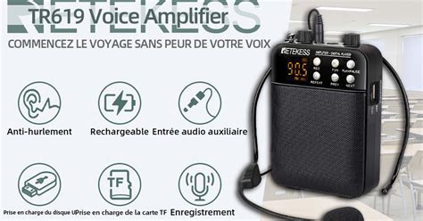 Retekess Tr Amplificateur De Voix Avec Micro Filaire