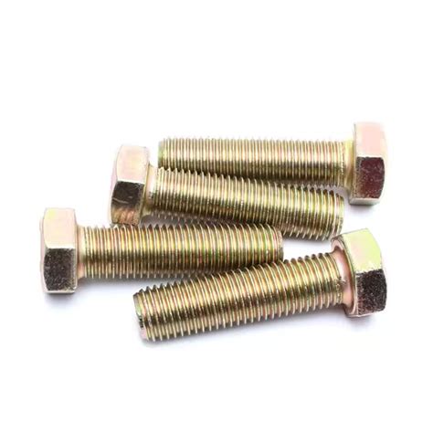 Yellow Zinc Plated Hex Head Bolt China Zinc Plated Hex Bolt And