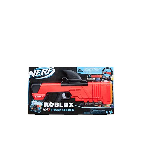 Hasbro Nerf Roblox MM2 Shark Seeker Blaster With 3 Darts SuperStore