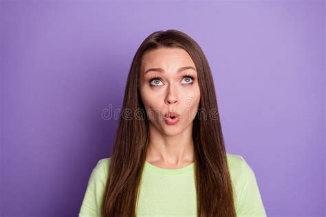 Close Up Portrait Of Her She Nice Looking Attractive Pretty Lovely Cute