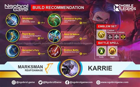 Strongest Build Hanabi 2021 Mobile Legends Moba Games