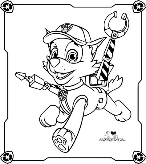 Картинки Разукрашки Щенячий Патруль