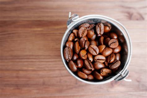 120 Coffee Beans In Metal Bucket Stock Photos Pictures And Royalty Free