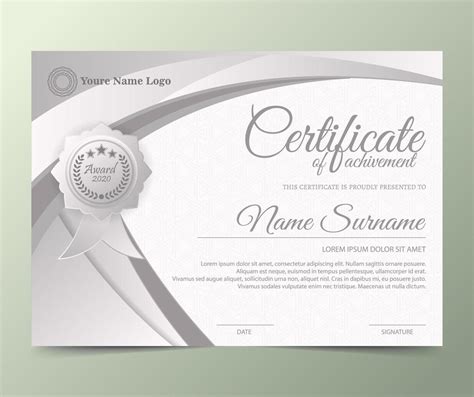 Silver award certificate 1309230 Vector Art at Vecteezy