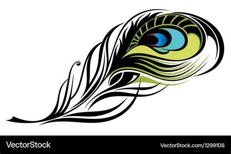 Peacock Feather Royalty Free Vector Image Vectorstock