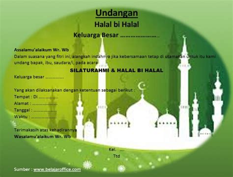 Detail Contoh Undangan Halal Bi Halal Koleksi Nomer