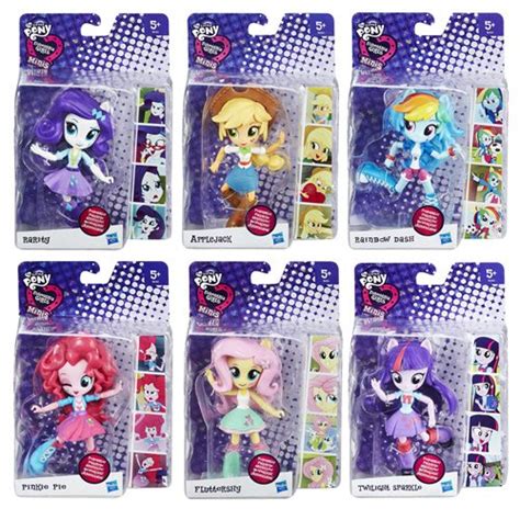 My Little Pony Equestria Girls Mini Doll Set of 6 - Fluttershy, Pinkie ...