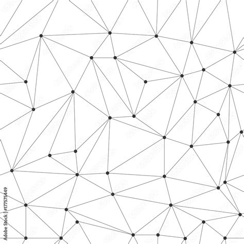 Seamless Polygon Vector Pattern Outline Triangle Trendy Background