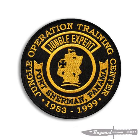 Black and Gold Jungle Expert Patch - Green Hell - Panama- US Army