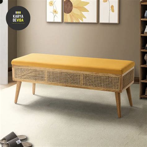 Jual Sofa Bench Jati Rotan Bangku Panjang Ruang Tamu Sofa Dekor