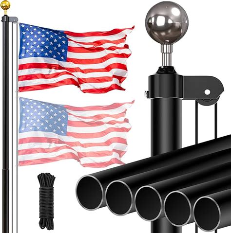 Amazon Gientan Flag Pole For Outside In Ground 25FT Sectional