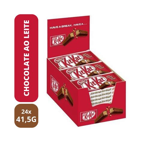 Chocolate Kitkat Ao Leite G Unidades Nestle Kit Kat Caixa