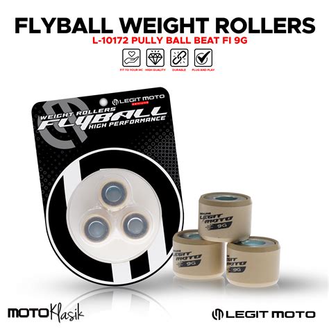 LEGITMOTO GENUINE HONDA BEAT FI FLYBALL ROLLER WEIGHT SET PULLEY BALL