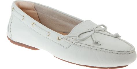 Clarks C Mocc Boat White Leather 26149271 Loafers And Moccasins Humphries Shoes