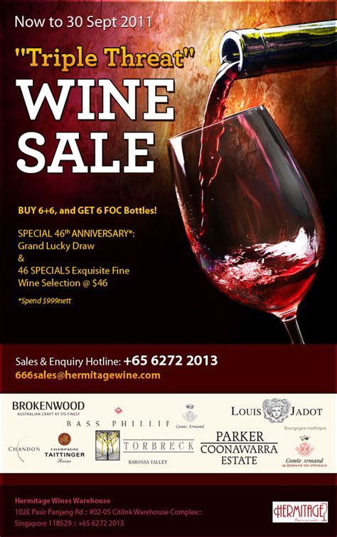 Triple Threat Wine Promotion By Hermitage Wines Great Deals Singapore