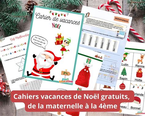 Cahiers Vacances De No L Gratuits De La Ps La E