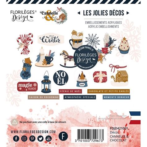 Décos Cannelle et Chocolat 20 pc Florilèges Design