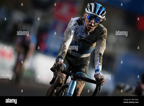 Belgian Aaron Dockx Crosses The Finish Line At The Men S Junior Race Of