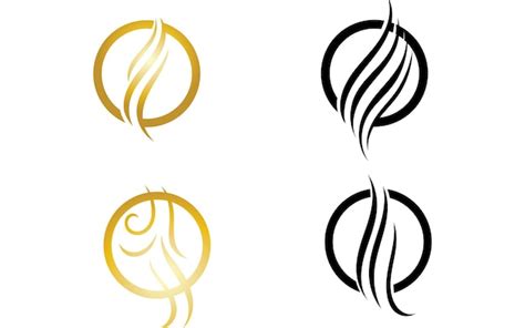 Premium Vector Hair Wave Logo And Symbols Vector