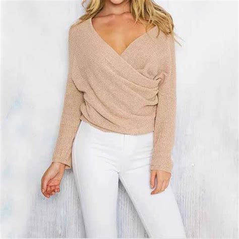 Buy 2018 Winter Cashmere Women Sweater Backless