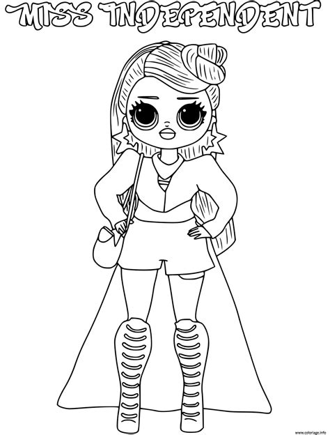 Coloriage Miss Independent Lol Omg Dessin Poupee Lol Imprimer