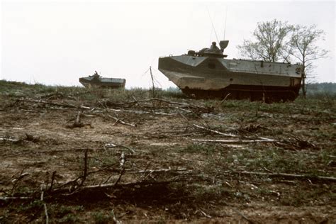 Marine Officer Candidates Use An LVTP 7 Personnel Tracked Landing