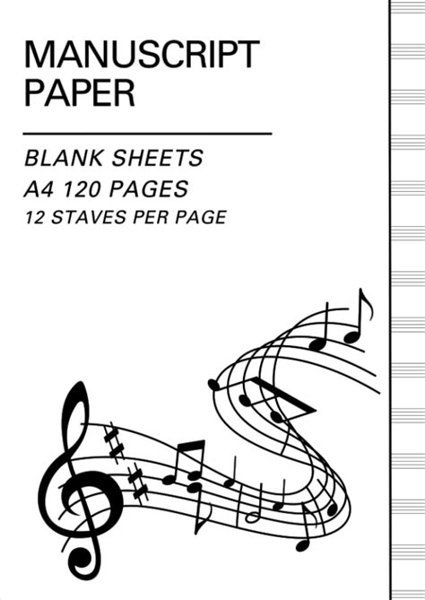 Amazon Music Manuscript Paper A4 12 Stave Per Sheet 120 Sheets Lewis Violet Composition