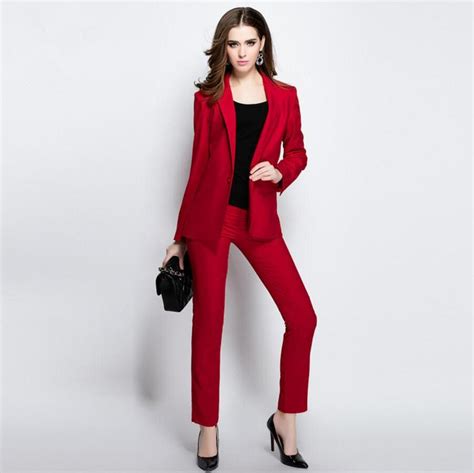 2017 Fashion Work Bussiness Formal Elegant Women Suit Set Blazers Pants Office Suits Ladies