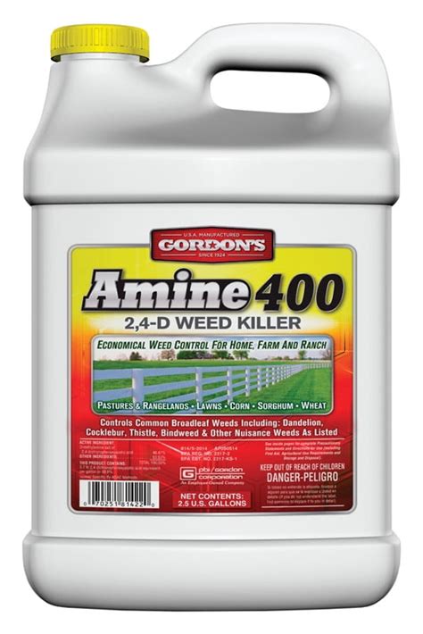 Pbi Gordon Corp Amine 400 Weed Killer 2 4 D 2 5 Gal Concentrate 8141122