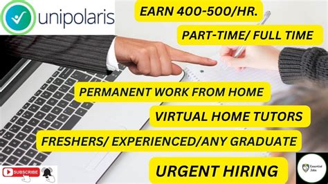 Part Time Work From Home Earn Hr I Unipolaris Academy I