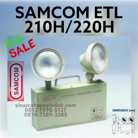 Jual Lampu Emergency Samcom Etl 210h 220h Sinar Cahaya