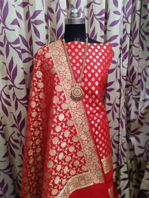 Printed Banarasi Silk Suits At Rs In Varanasi Id