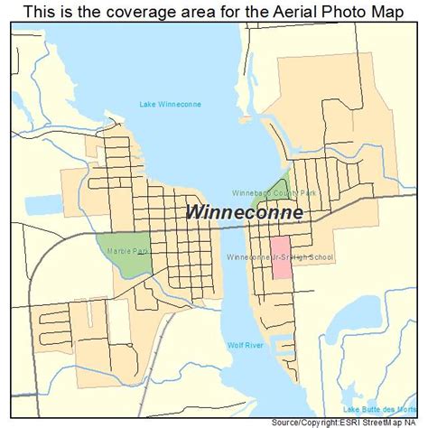 Aerial Photography Map of Winneconne, WI Wisconsin