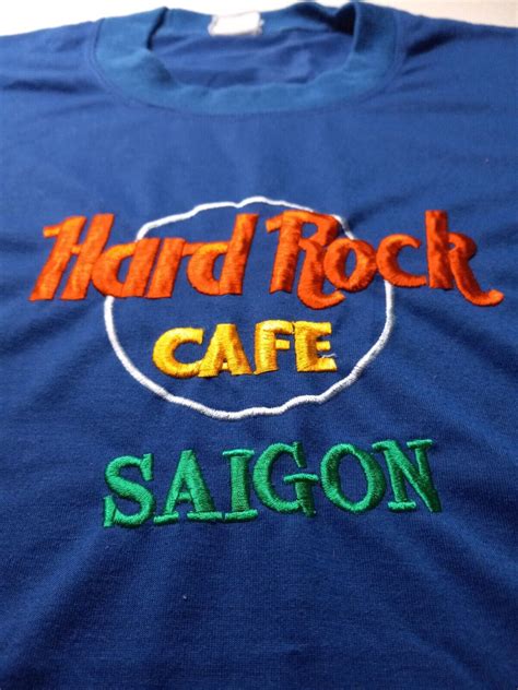 Hard Rock Cafe Saigon Tee Shirt With Embroidered Logo Gem