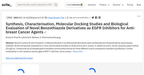 Synthesis Characterisation Molecular Docking Studies And Biological