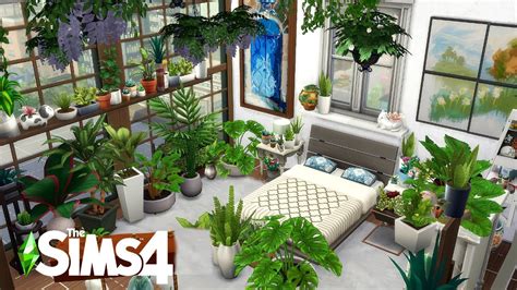 Plants Overload Botanist S Dream Bedroom The Sims Speed Build No