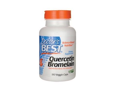 КВЕРЦЕТИН БРОМЕЛАИН 750МГ 180 капсули DOCTOR S BEST QUERCETIN BROMELAIN