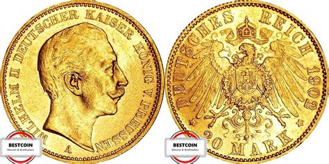 Preussen Mark A J Gepr Gt Unter Kaiser Wilhelm Ii Ss Vz